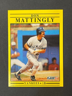 Don Mattingly 1991 Fleer New York Yankees First Base