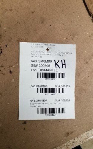 SILVRDO15 2000 Engine Wire Harness 234871 - Picture 3 of 10