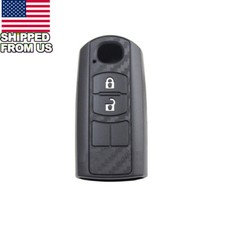 Carbon Fiber Pattern Silicone Car Key Fob Case Cover For Mazda 3 6 CX-9 MX-5