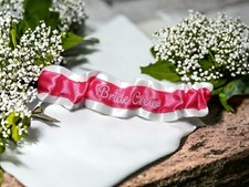 Bride Crew Custom Colors Bridesmaid Bachelorette Party Garter Personalized