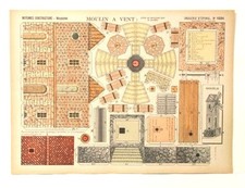 Imagerie D  Epinal No 1024 Moulin  Vent, Moyennes Construction toy paper model