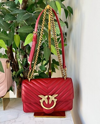 [New] Pinko Love Mini Icon Chevron 1 Dc 1P22ULA03Z red