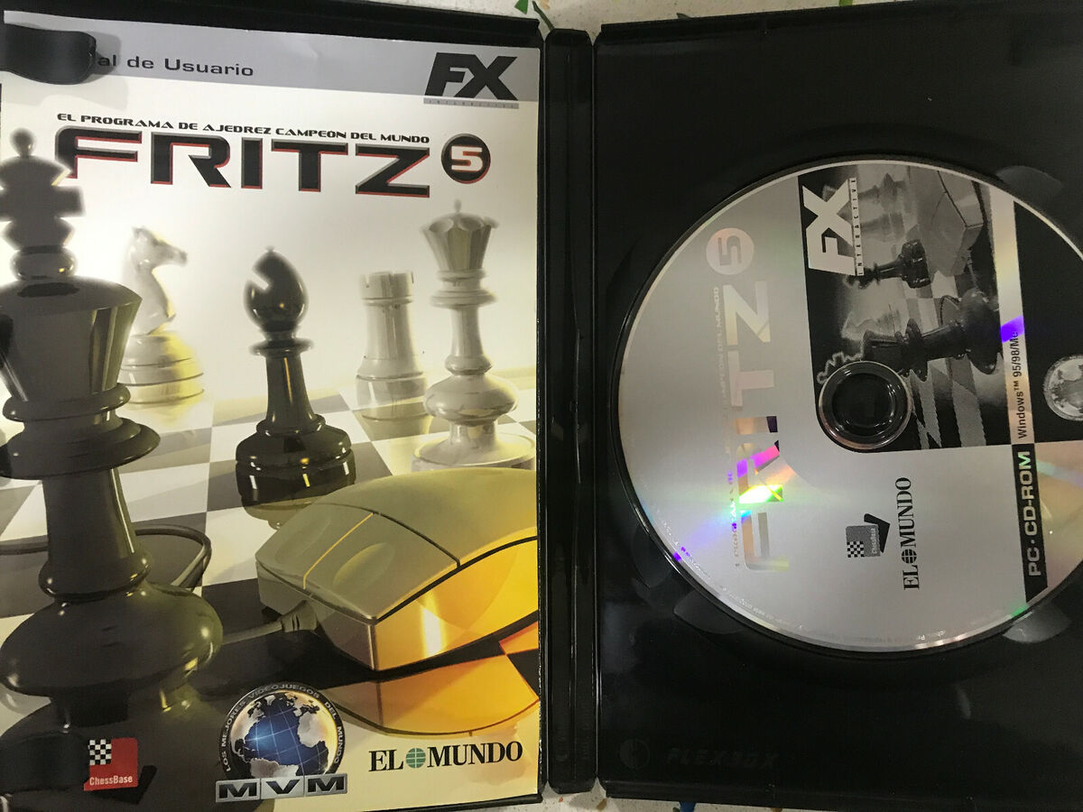 Fritz 5 Program Of Chess Champion of The Mundo Set PC Dvd-rom Spanish Fx Am