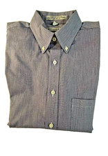 Geoffrey Beene Button Down Shirt Size 15 32/33 Wrinkle Free Pinpoint Oxford
