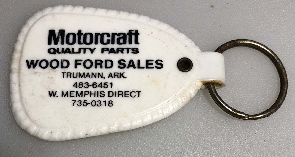 Trumann Arkansas Wood Sales Vintage Auto Keychain Advertising Car