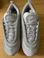 Nike Women Air Max 97 Uk Size 3 Refective Wolf Grey / Glitter  Trainers