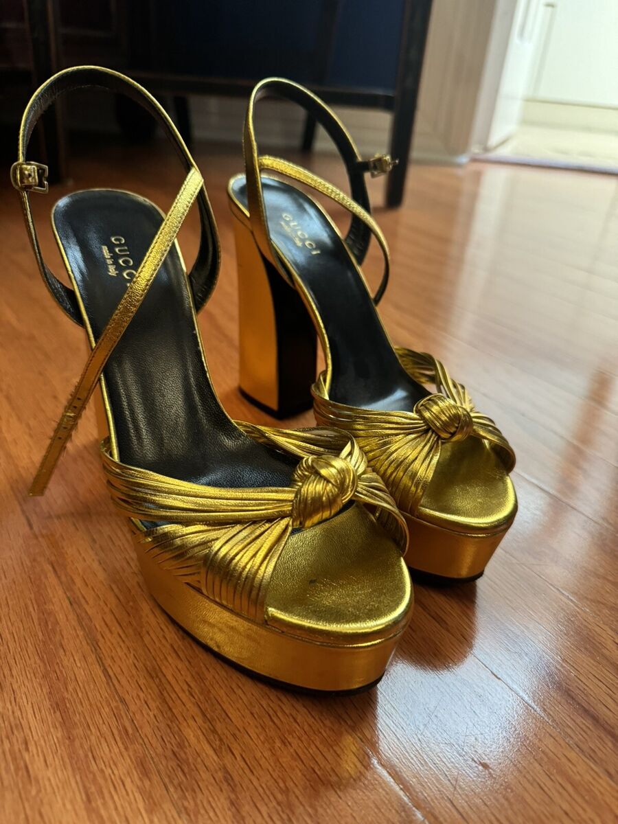 GUCCI gold platform heels Size. 37 | eBay GUCCI gold platform heels Size. 37 | eBay