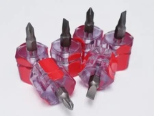 6pcs MINI SHORT STUBBY PHILLIPS / CROSS HEAD SCREWDRIVER SEWING QUILTING CRAFTS
