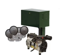 1/2 HP Rocking Piston Deluxe Pond Aeration System PA65ADP w/ Cabinet & Diffusers