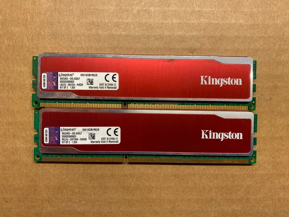 KINGSTON HYPERX BLU KHX16C9B1RK2/8 DDR3-1600 8GB (2X4GB) RAM F6-3(8) - Image 2 of 2