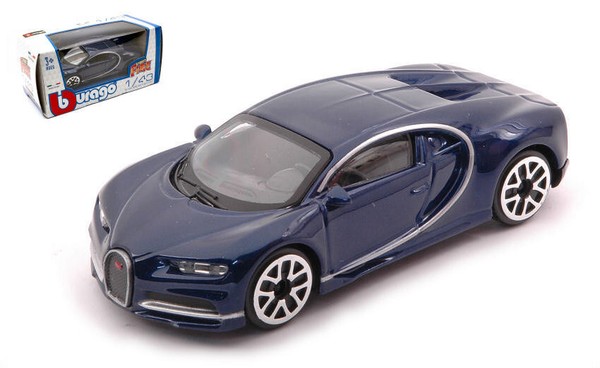 Burago 1/43 Bugatti Chiron 2016 Blau Modellbau Statisches Modell Diecast-image