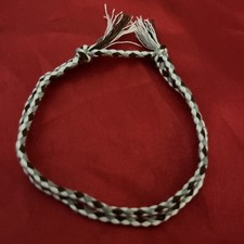 NEW BOHO BRAID THREAD FRIENDSHIP BRACELET ADJUSTABLE KNOT BROWN GRAY WHITE NIP