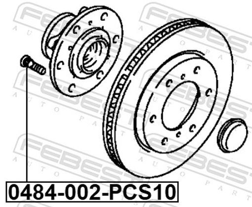 4x ✅Fits FEBEST 0484-002-PCS10 WHEEL STUD PCS 10  ⭐UK Seller⭐