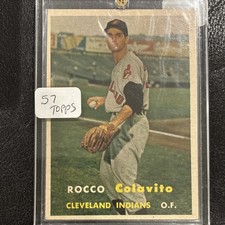 1957 Topps Rocky Colavito #212 Cleveland Indians Baseball