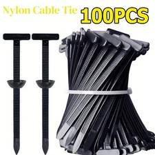 100 PCS Nylon Universal Cable Tie Buckle  Heavy Duty Self-Locking Zip Ties Holder