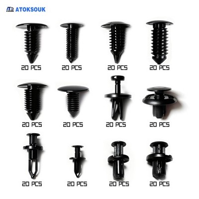 240PCS For Element Bumper Retainer Clip Kit Auto Plastic Rivets Push Fasteners