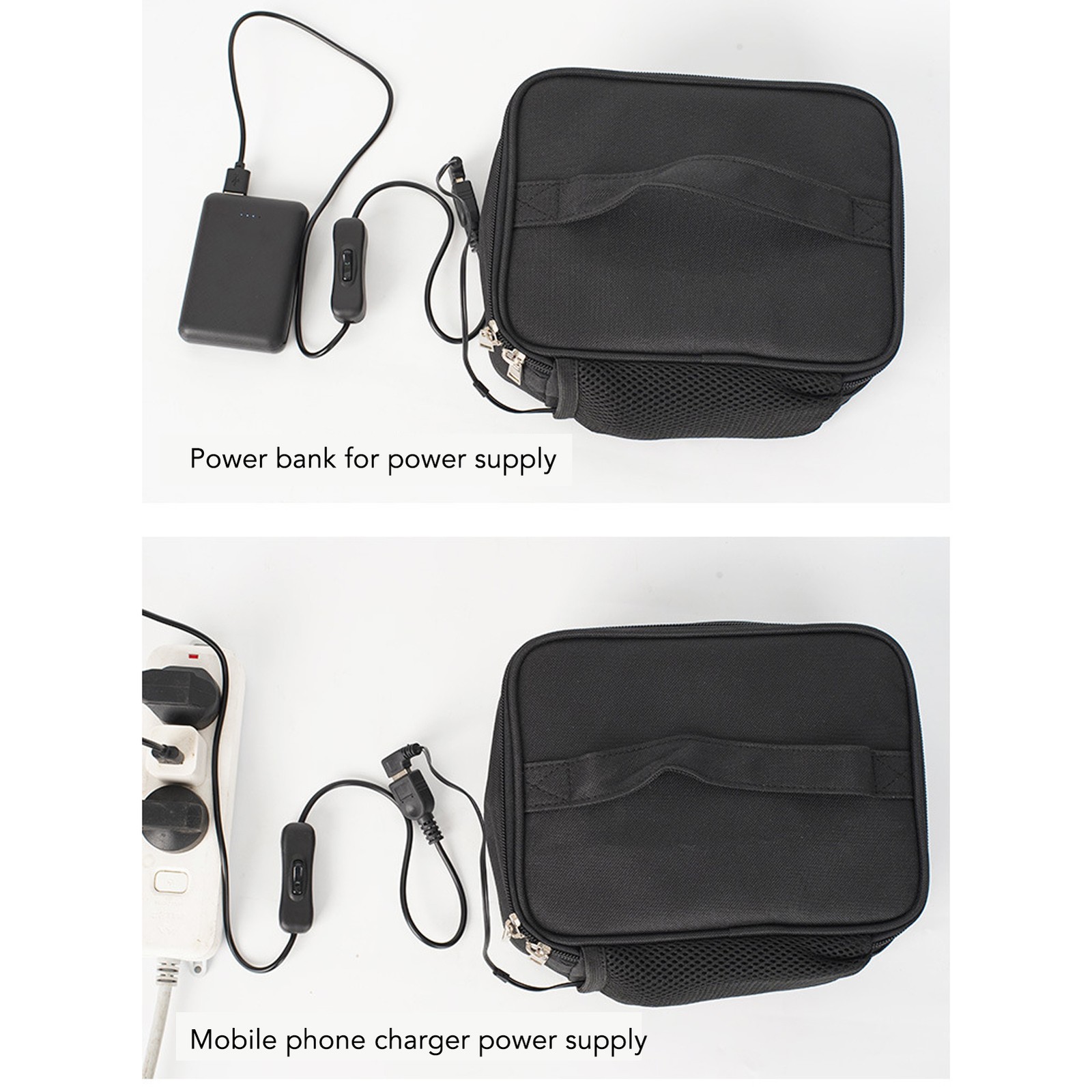 Lunch Bag Portable Oven USB Microwave Aluminum Film Liner Heated Lunch Box Hot.