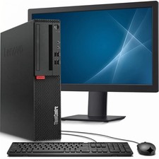 Lenovo M910 SFF Desktop PC i5-7500 16GB 512GB SSD Built-in Wi-Fi 24" LED Win 11