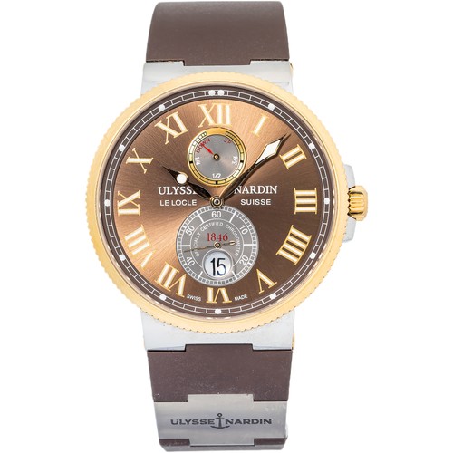 Ulysse Nardin Maxi Marine 265-67 SS Brown Sunburst Dial Auto M...