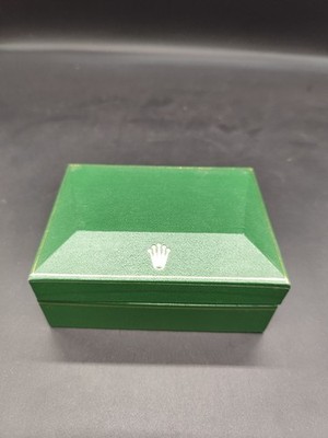 Vintage ROLEX Oyster Watch Box Only Empty Case Green Gold Logo Japan Used
