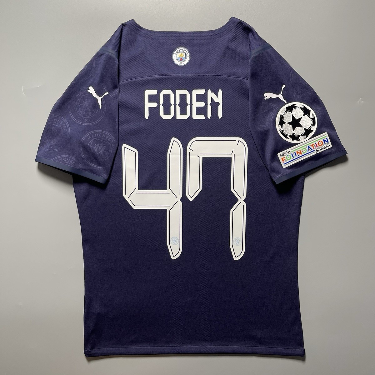 MANCHESTER CITY PUMA 2021/2022 SOCCER THIRD JERSEY #47 FODEN SIZE