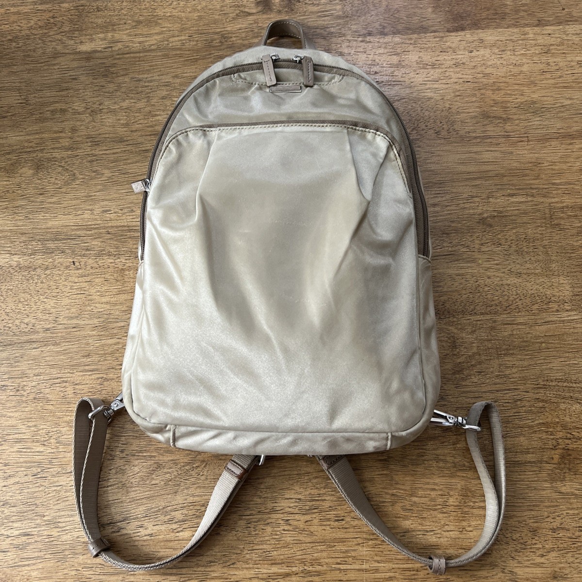 Tumi Courtney Backpack Women's Metallic Laptop Padded Satin