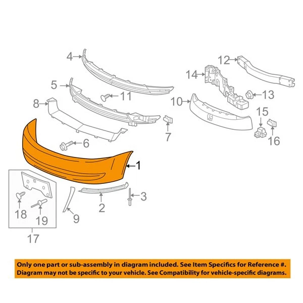For 05-07 Ion 2/3-Coupe Front Bumper Cover Assy w/o Red Line GM1000751 15839814 Foto 4 de 4