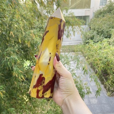 2.4LB 9.5'' Natural Mookaite Jasper Obelisk Tower Crystal Quartz Decor  Mineral