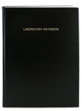 BookFactory Black Laboratory Notebook 96 Pages .25'' Grid Format, 8 7/8'' x