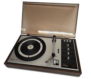 Noir Et Blanc Dessin Animé Rétro Gramophone Tourne-disque Dessin Mignon Illustration Vectorielle Vintage 49353851