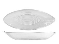 6 Ovalen Teller Aus Glas Cm 24X9,5 H&H