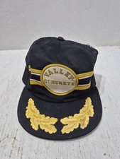 Vintage Valley Concrete Striped Truckers Hat Mesh Embroidered Gold Leaf Bill
