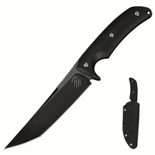 High Quality Fixed Blade Knife with Kydex sheath D2 Steel Black Handle and Blade