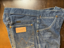 Vintage Wrangler 11MWZ Jeans 28X34 Made in USA Dark Blue Denim