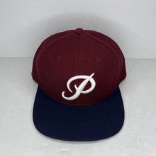 Primitive Apparel Classic P Snapback Hat Cap Burgundy Blue Embroidery Skate
