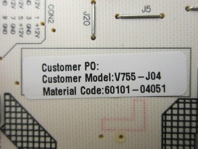Scheda Alimentazione VIZIO V755-G4 60101-03409 - Ricambio PW.176W2.672