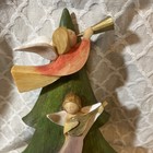 Nativity Christmas Tree Figurine/12” Wood-look-Angels, Baby Jesus, Lamb.   — photo 2