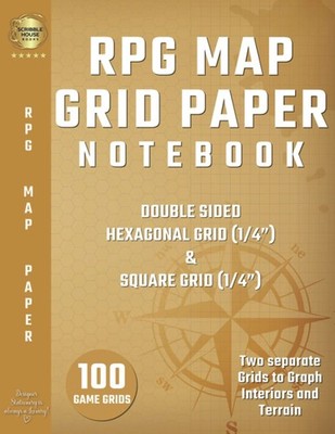 Independently Published Hex & Square Map Grid Graph Paper Notebook: RPG Graph Pa