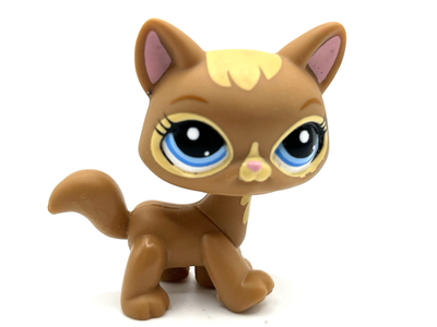 Authentic Littlest Pet Shop LPS #3578 Brown walking cat Rare HTF
