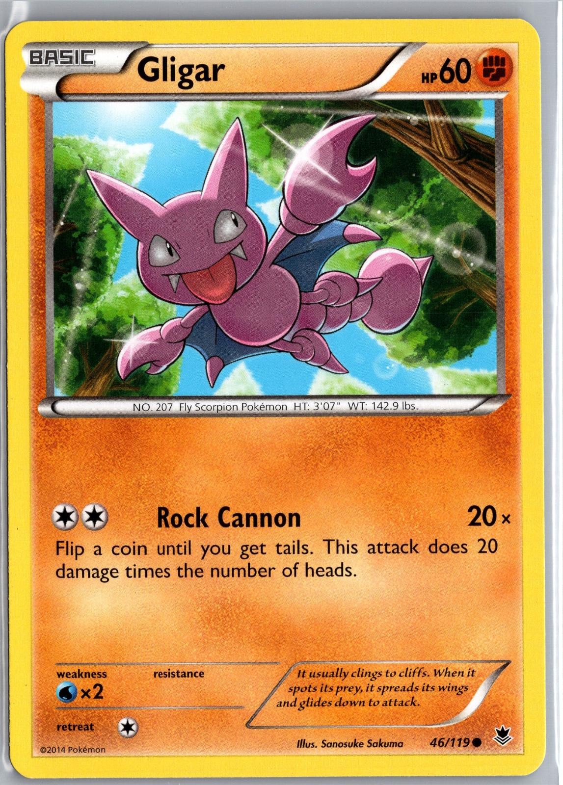 Gligar 46/119 Common Phantom Forces Pokemon Lightly Played