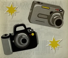 CAMERAS Stickers(4pc) Mrs.Grossmen’s•Flash•Say Cheese•Stars•Picture•Card Making•