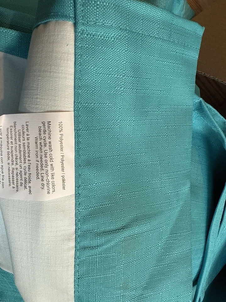 Eclipse Kendall Blackout Curtain Panel 42x54” Turquoise Blue - Image 2 of 4