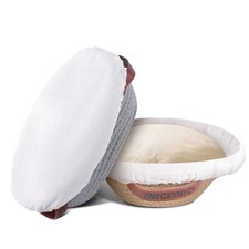 Banneton Bread Proofing Basket Set 2 Pcs Handmade Cotton Rope Sourdough Round