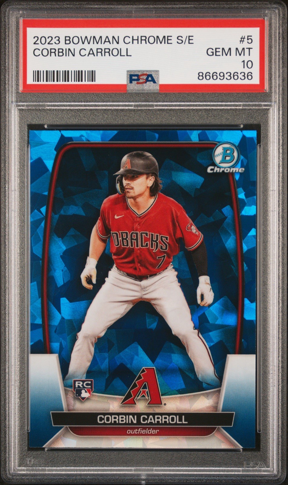 2023 Bowman Chrome Sapphire Edition #5 Corbin Carroll RC Rookie PSA 10 GEM MINT