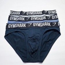 Gymshark Mens Briefs 3 Pack M medium Blue Muscle Fit Cotton Stretch Underwear