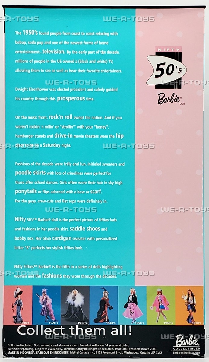 Nifty 50's Great Fashions of the 20th Century Barbie Doll 2000