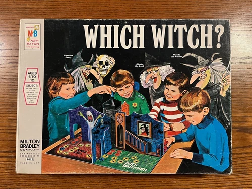 Rare/Vintage 1970 WHICH WITCH Board Game ~ Milton Bradley #4012 ~ 100% Complete