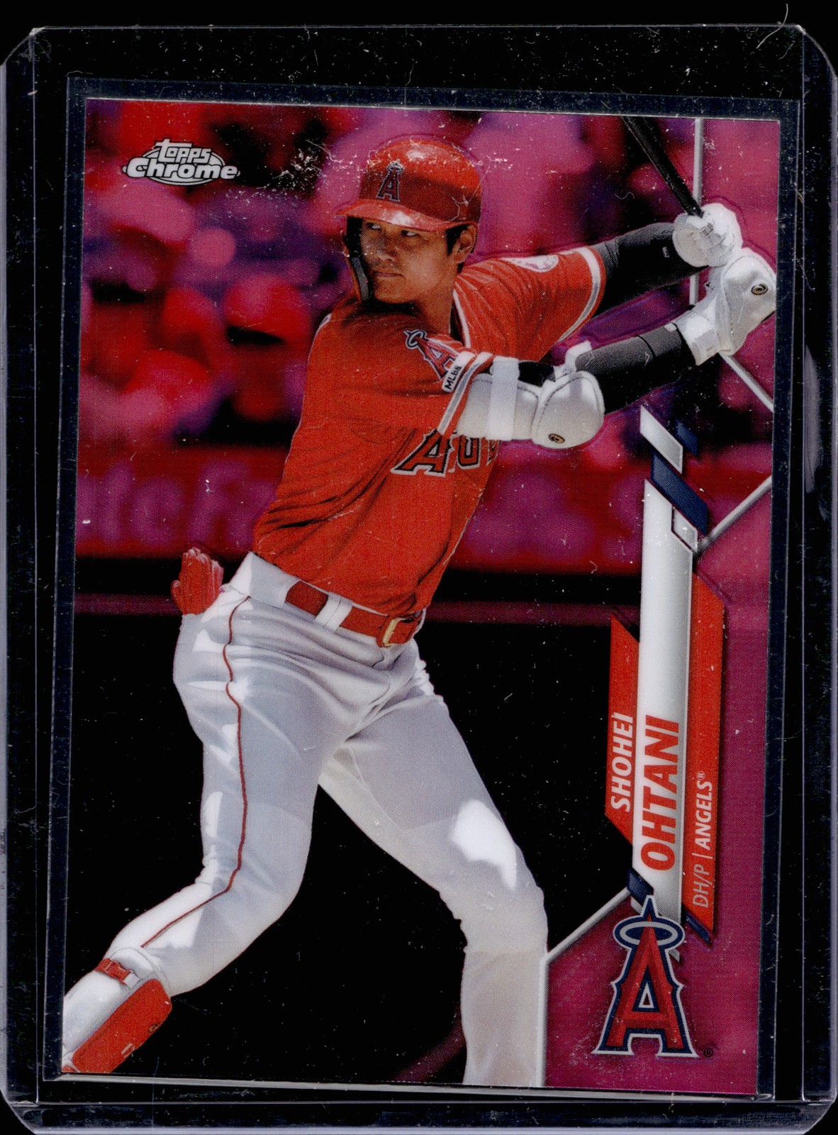 2020 Topps Chrome #21 Shohei Ohtani Pink Refractor Los Angeles Angels J15