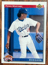 1992 UPPER DECK PEDRO MARTINEZ STAR ROOKIE CARD # 18 RC-EX-NR-MINT-OCT275. rookie card picture