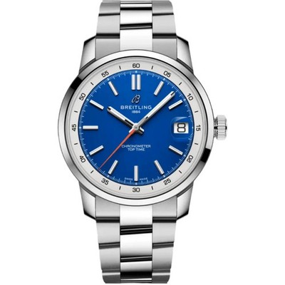 Breitling Top Time B31 38mm Blue Dial Stainless Steel Watch AB3113A71C1A1